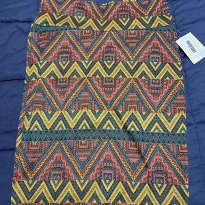 NWT Lularoe Cassie Geometric Patterned Skirt - Multicolor